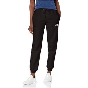 Champion Black Heavyweight Double Reverse Weave Jogger Sweatpants Large Logo